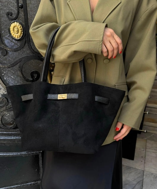 Structured Tote Bag Rosie - Black