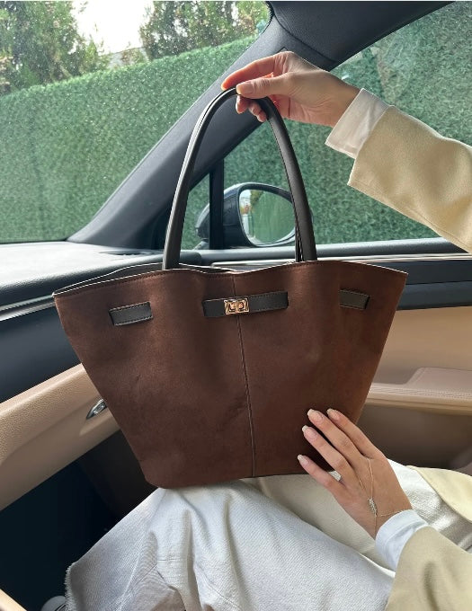 Structured Tote Bag Rosie - Brown